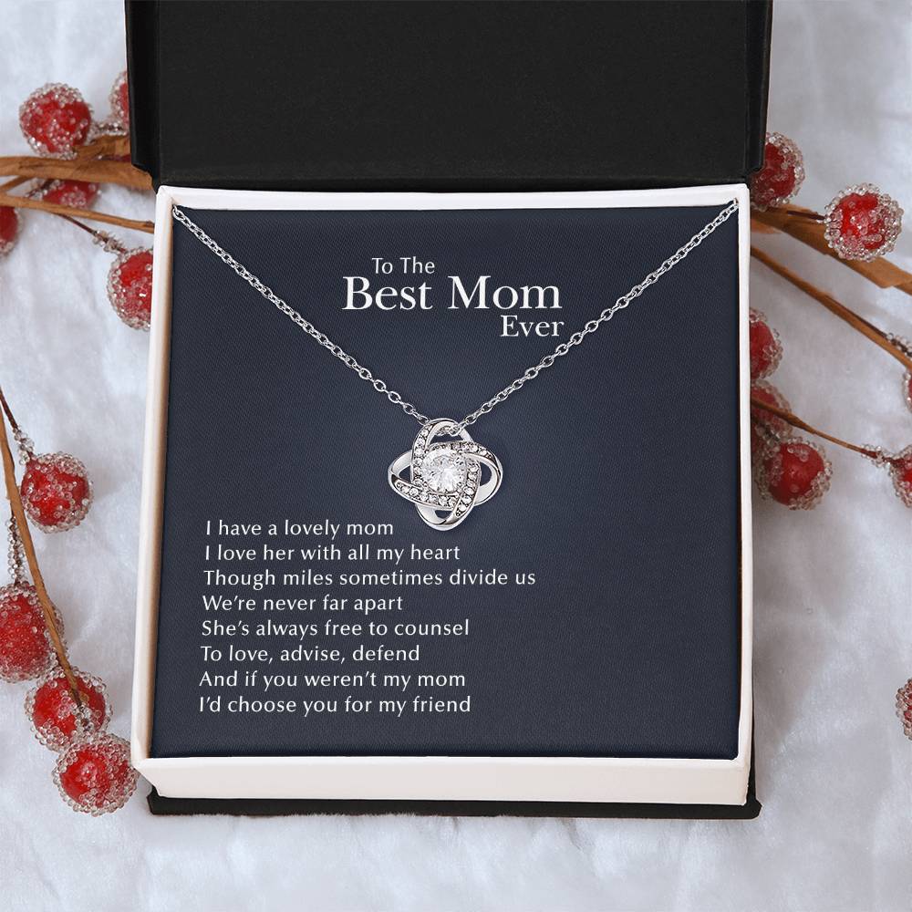 A Lovely Mom Love Knot Necklace