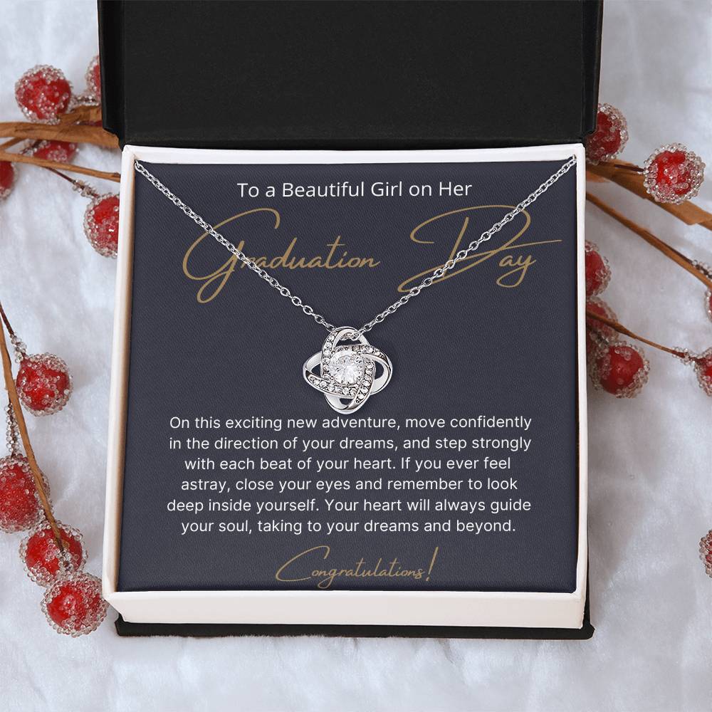 Gift For Girls On Graduation Love Knot Necklace