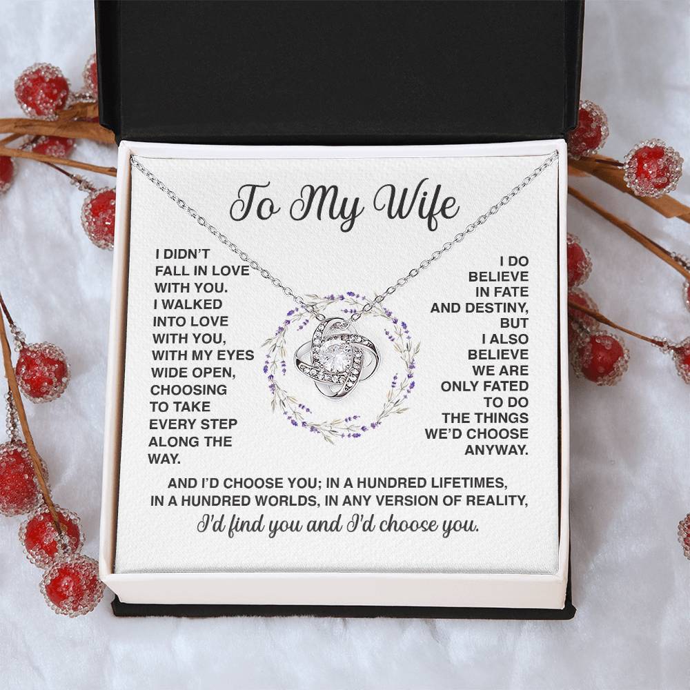 Delivery By Mother's Day Wf031 Gift Fo Love Knot Necklace