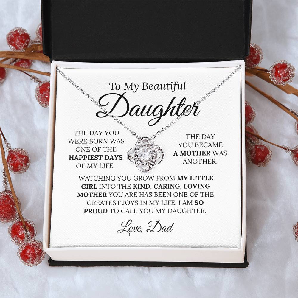 Heartfelt Mother's Day Gift For Daughter v2 Love Knot Necklace