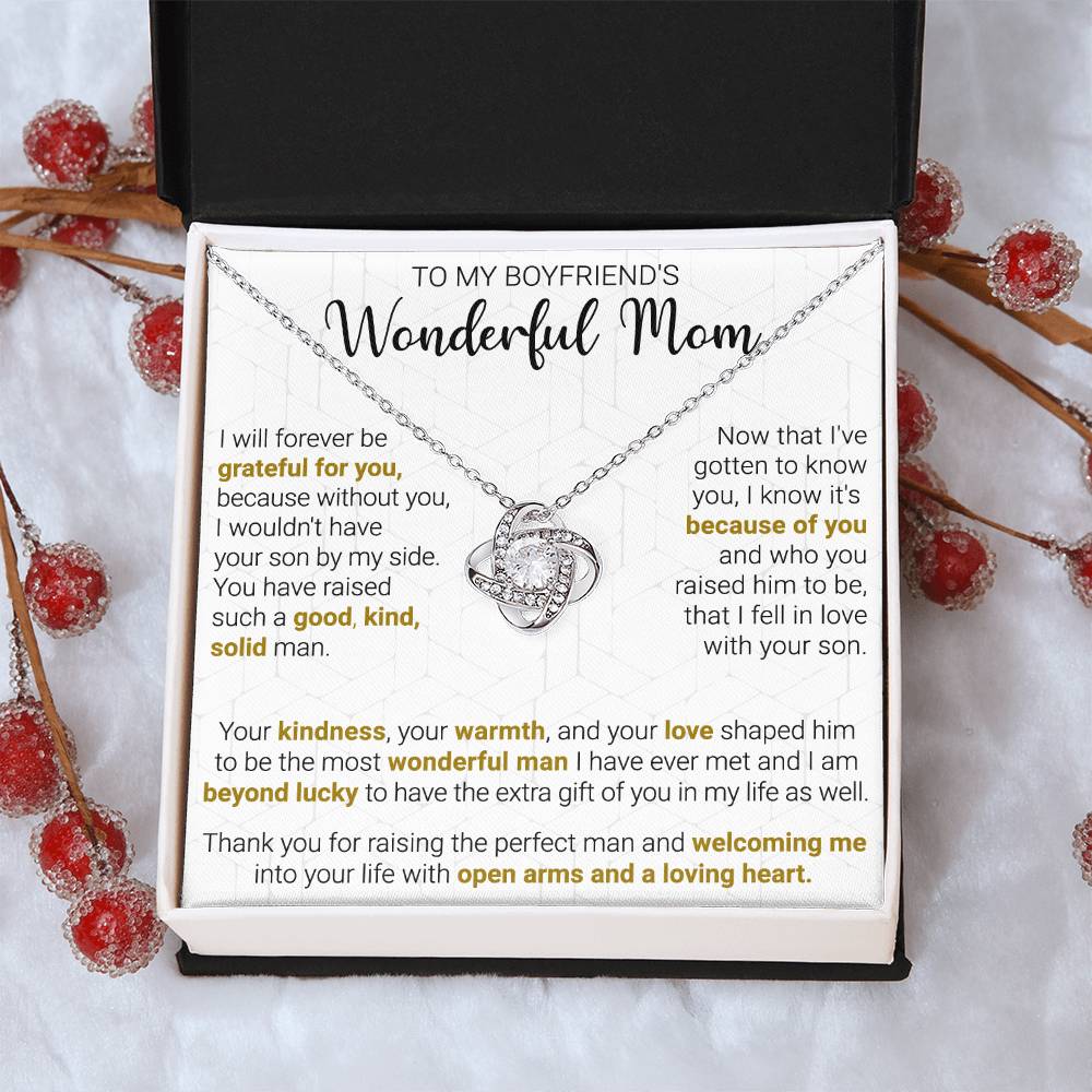 Gift For Boyfriend's Mom - Forever - Love Knot Love Knot Necklace