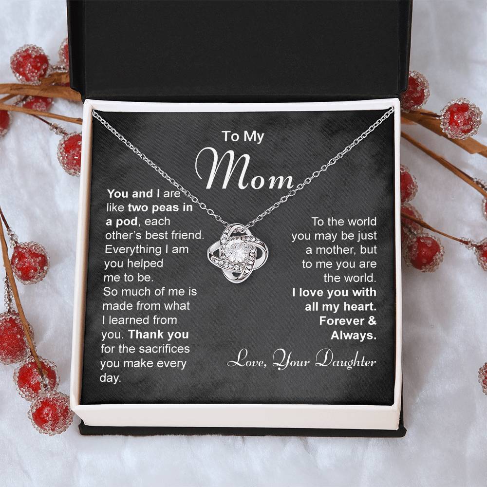 To My Mom The Love Knot Necklace Love Knot Necklace