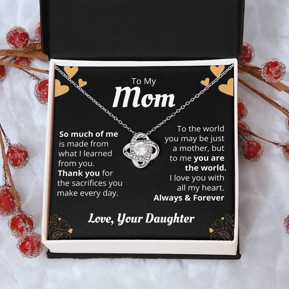 Mom - So Much Of Me - The Love Knot Necklace 1 Love Knot Necklace