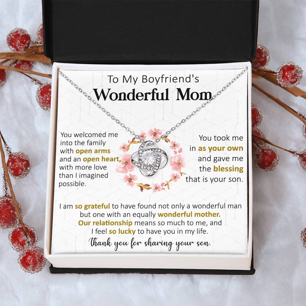 Gift For Boyfriend's Mom Welcomed Equally Wonder Mother Love Knot Necklace Love Knot Necklace