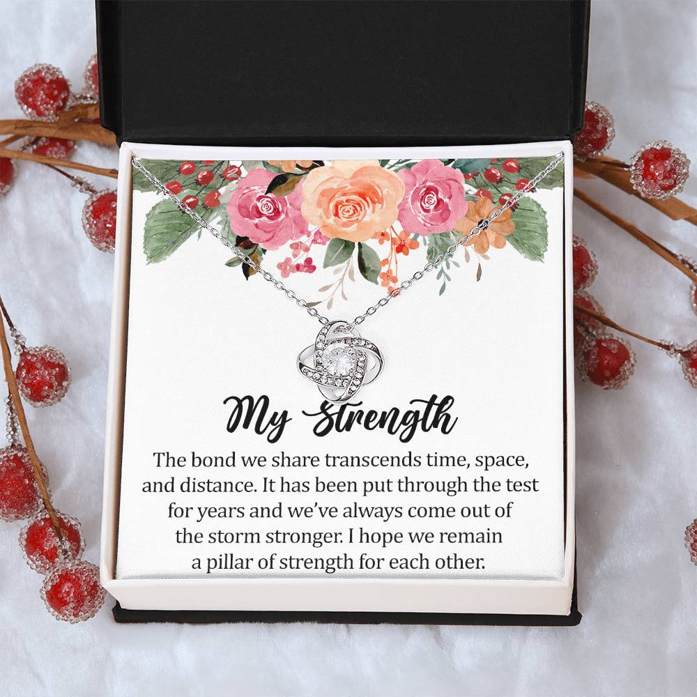 Long Distance Relationship Gift Gift For Girlfriend 1 Year Anniversary Gift For Girlfriend Necklace Jewelry With Message Card Love Knot Necklace