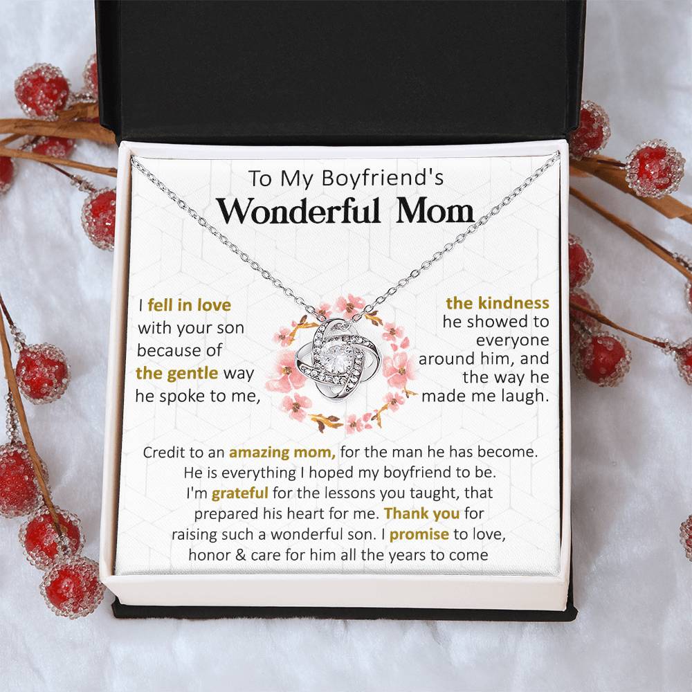 Gift For Boyfriend's Mom Gentle Way Credit Love Knot Necklace Love Knot Necklace
