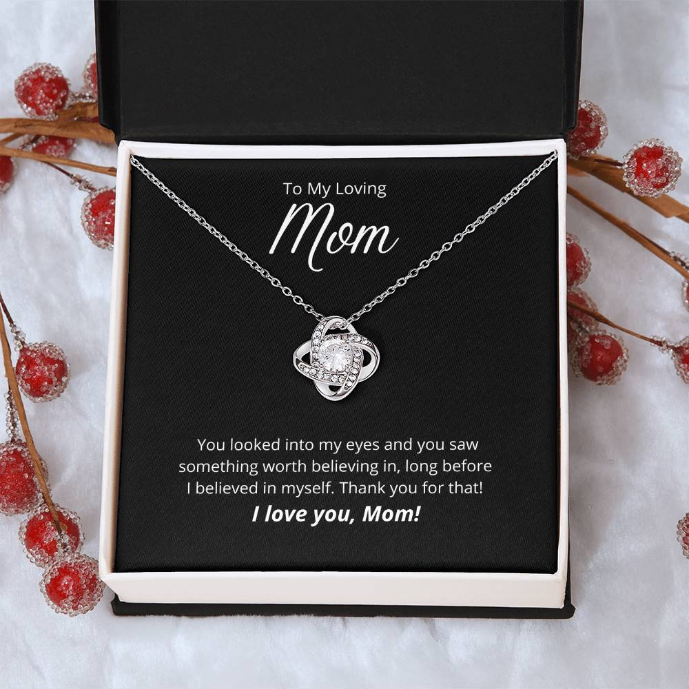 Thank You For Believing In Me ?? Love Knot Necklace
