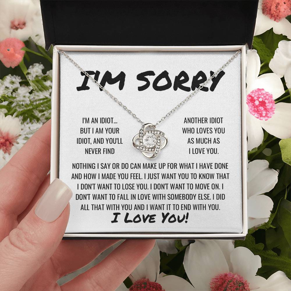Sorry Apology Love Knot Necklace