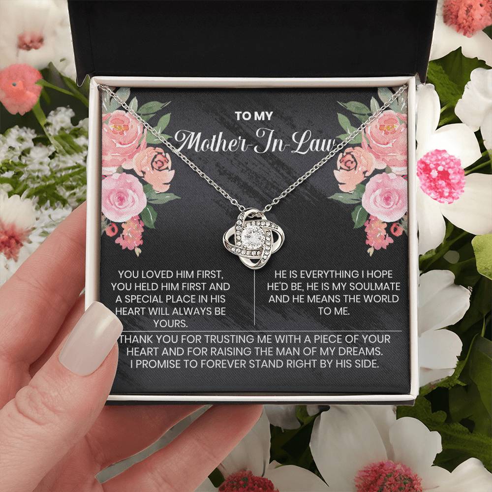 To My Mother-In-Law Thank You The Love Knot Necklace 1 Love Knot Necklace