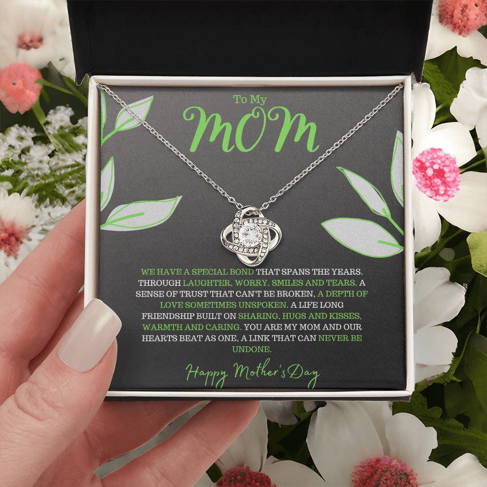 Mother's Day Beautiful Love Knot Necklace With Card Box Love Knot Necklace