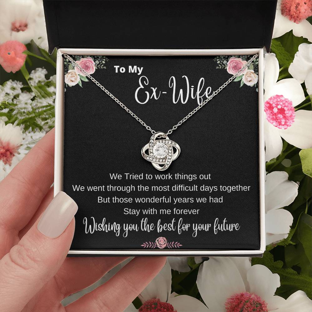 The Ex-Wife Divorced Departing Gift Former Wife For My Ex Birthday Mother's Day Breakup G Love Knot Necklace