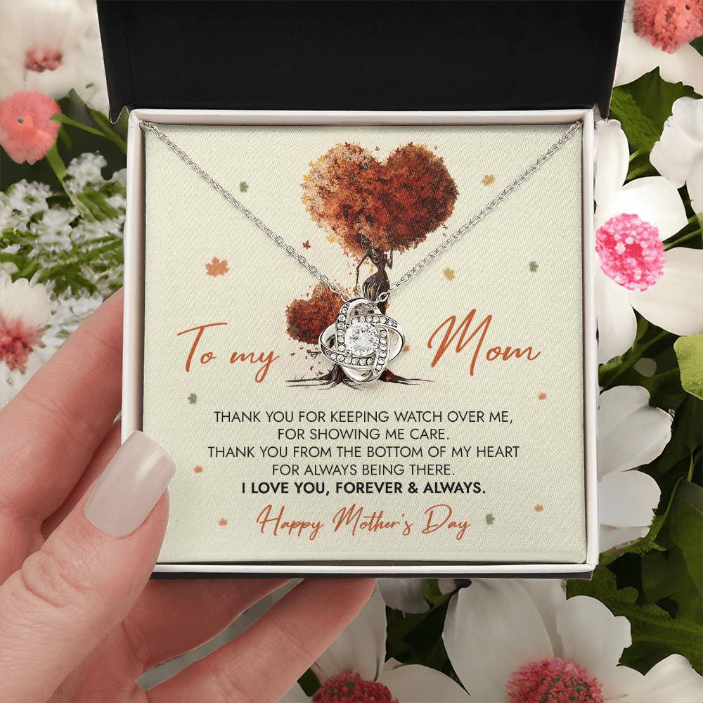 To My Mom Necklace Mother's Day Gift For Mom Thank You Mom Jewelry Gift Love Knot Necklace