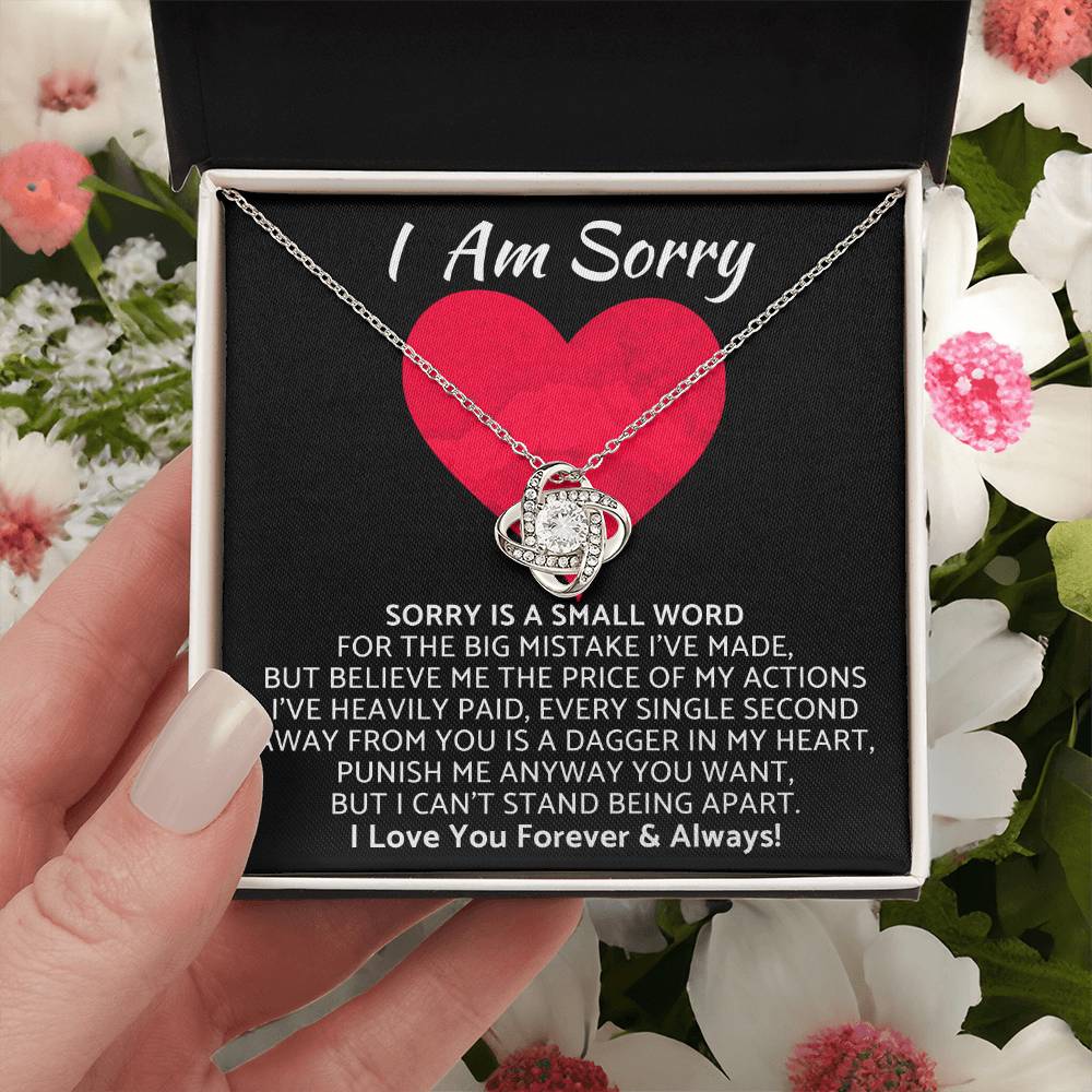 Premium - I Am Sorry Gift for Your Love Knot Necklace