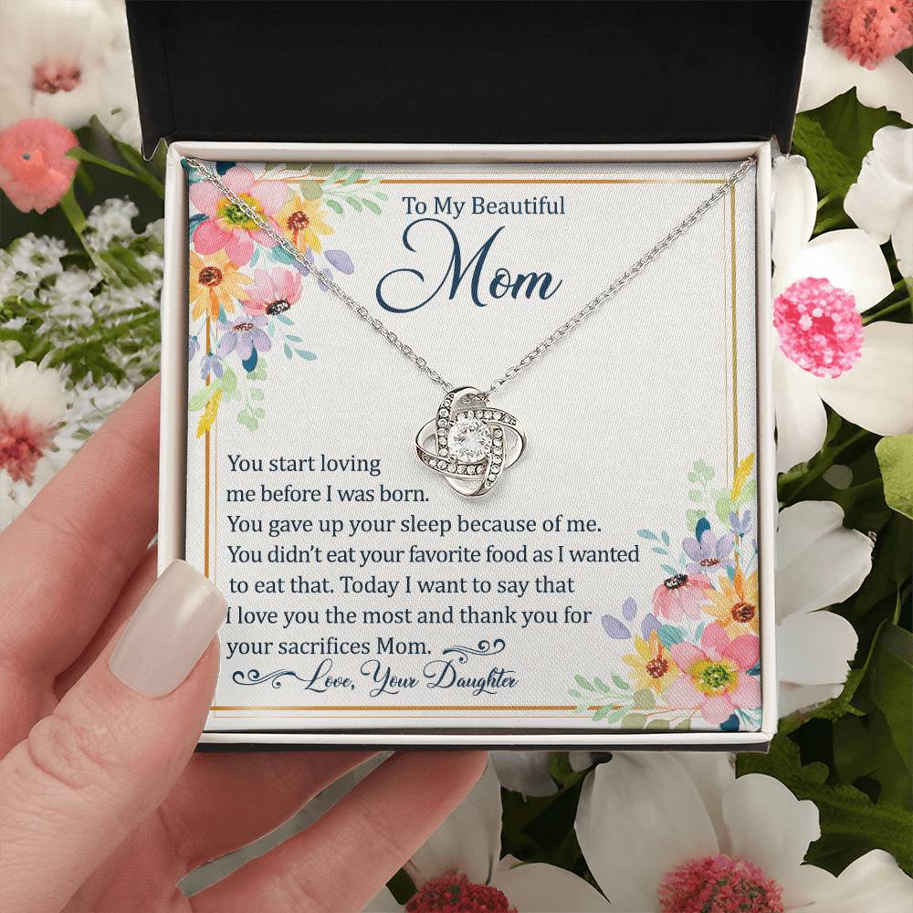 Mother's Day Happy Birthday Or Just To Say Love You Mom - 11 Love Knot Necklace