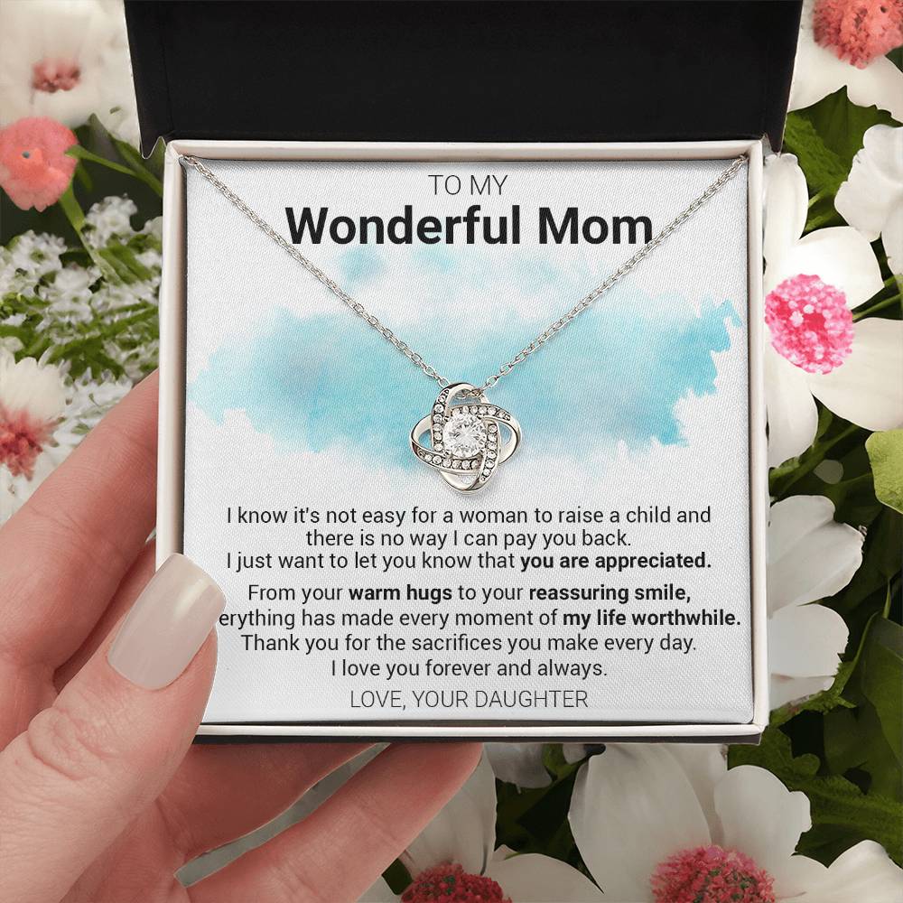 Gift For Mom - A Child - Love Knot Love Knot Necklace