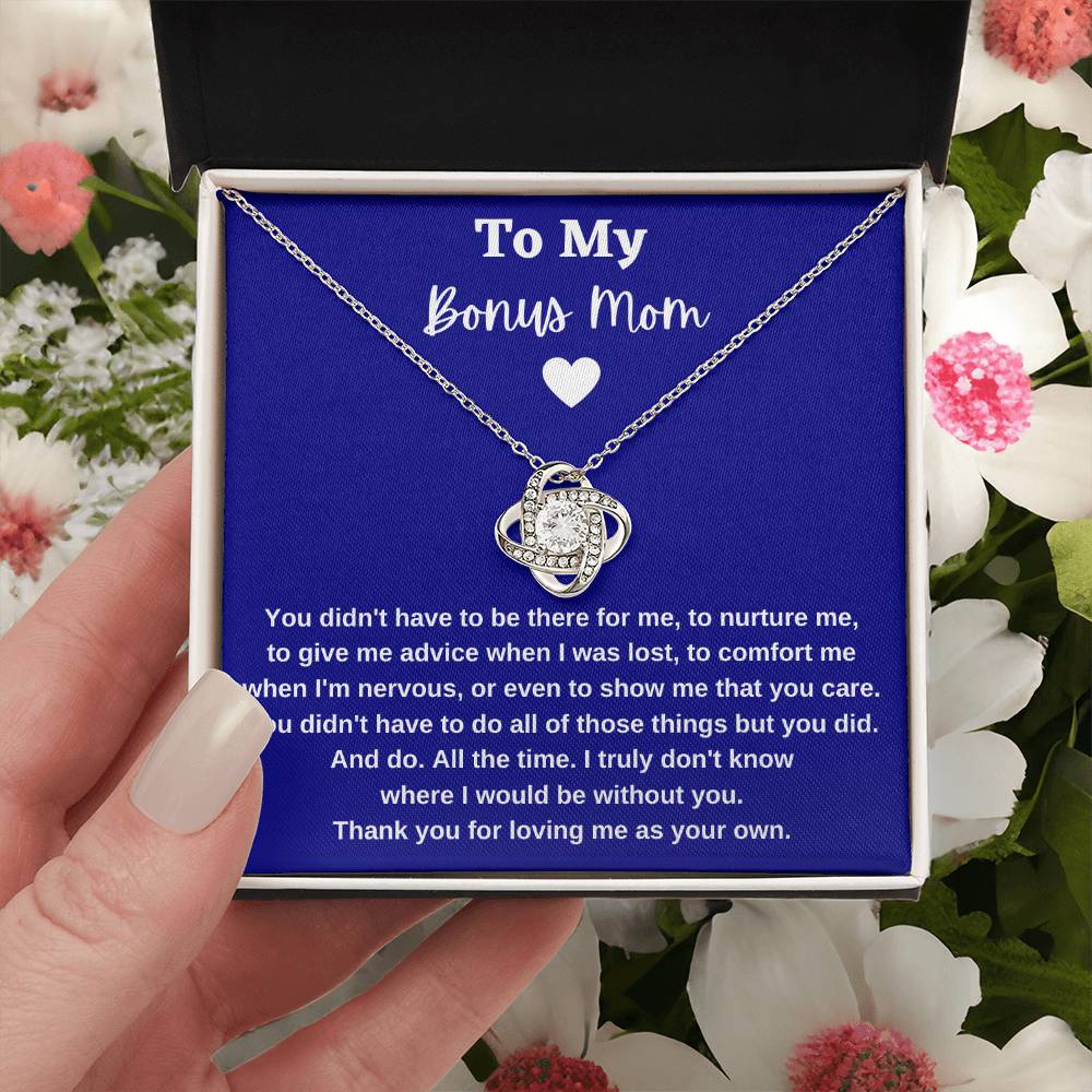 Gift For Bonus Mom - Loveknotnecklace 1 Love Knot Necklace