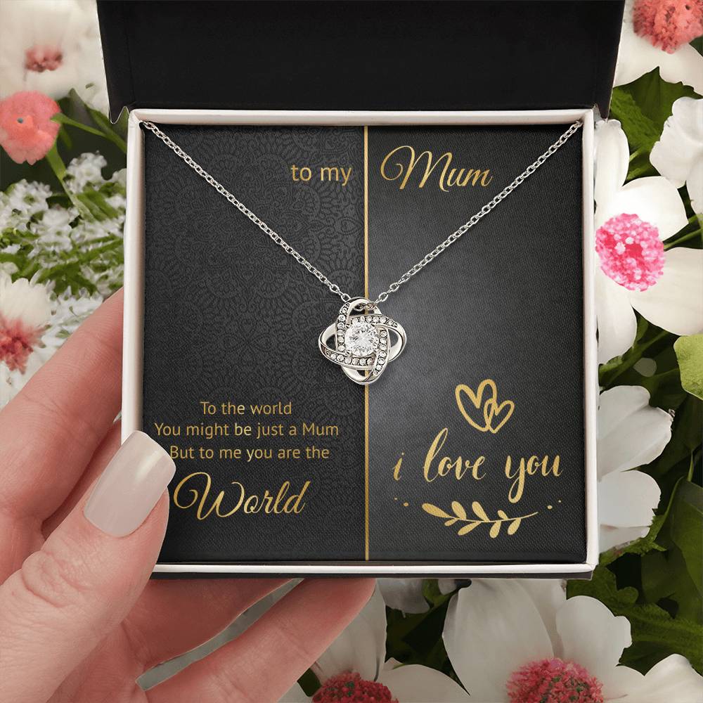 To My Mum - World - Loveknot Necklace Love Knot Necklace