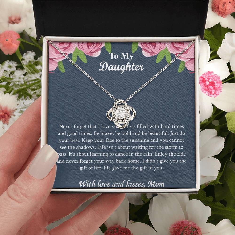 The Best Gift For Your Daughter - Valentine's Day Gift For Daughter From Mother Spiritual Meaning Gift For Daughter Dau Love Knot Necklace