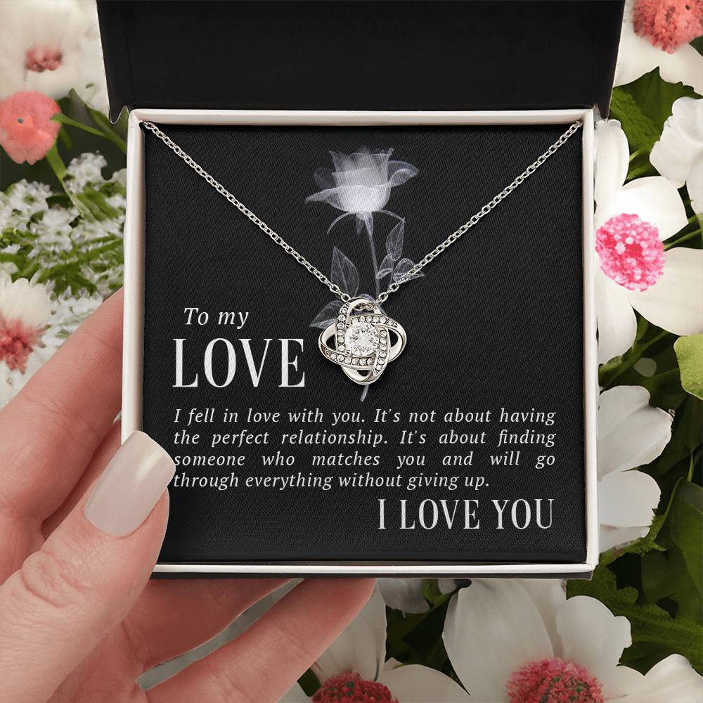 To My Love Necklace Gift To Wife Gift To Girlfriend Gift To Lover Anniversary Gift To Wife Birthday Gift To Wife Birthday Gift T Love Knot Necklace