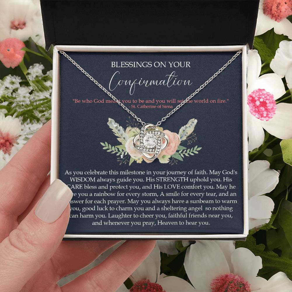 Confirmation Gifts For Girls Customize Gifts For Her Confirmation Ne Love Knot Necklace