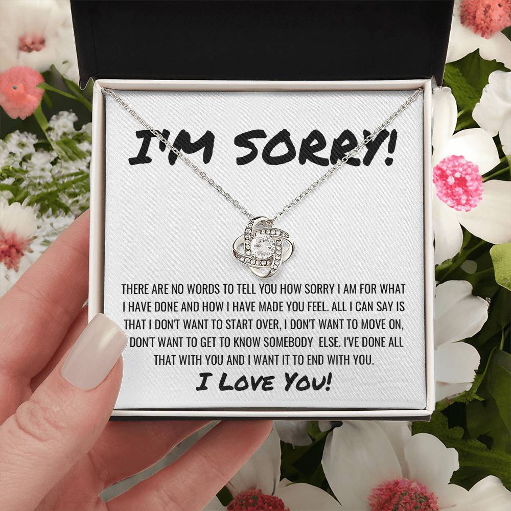 Heartfelt Apology Necklace Love Knot Necklace