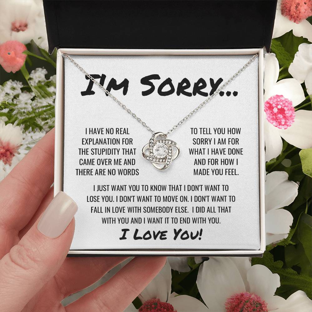 Sorry Apology - Love Knot Necklace
