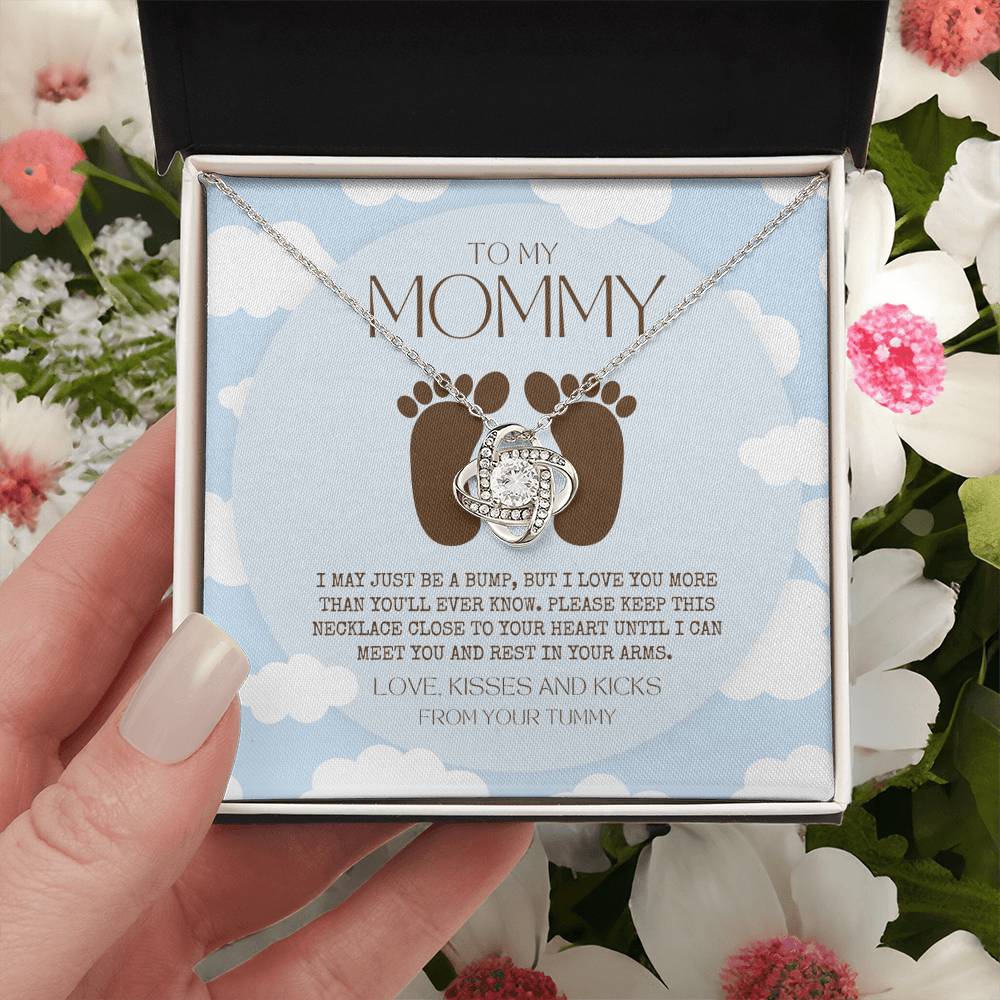 New Mom Birthday Pregnant Wife Birthday Gift Birthday Gift For Pregnant Wife Jewelry For Pregnant Wife Expecting Wife Birthday Love Knot Necklace