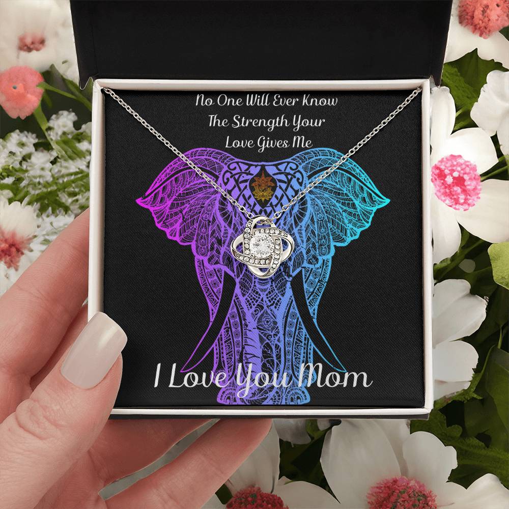 Gift To Mom - I Love You Love Knot Necklace