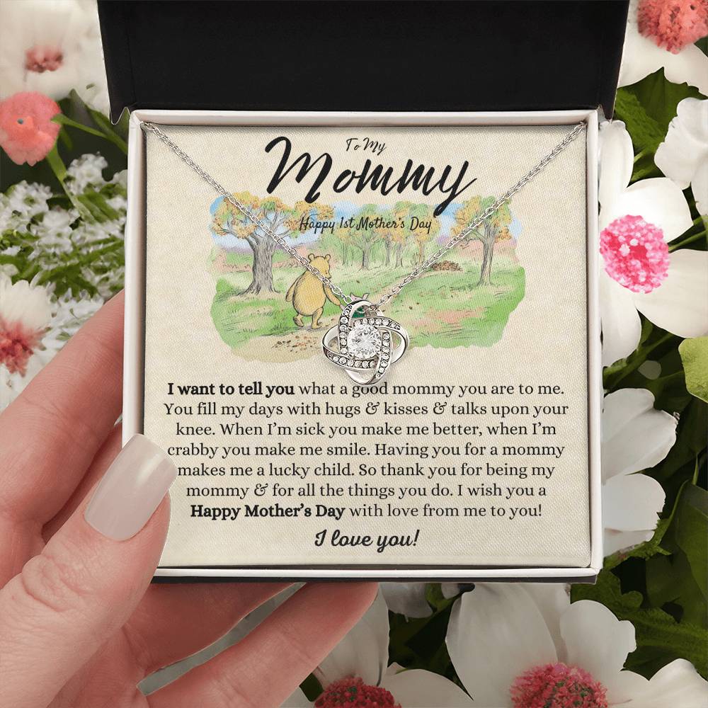 Mothers Day Gifts From Baby 1St Time Mothers Day Gift Mothers Day Necklace Gifts First Time Mom Mothers Day Gift From Baby Love Knot Necklace