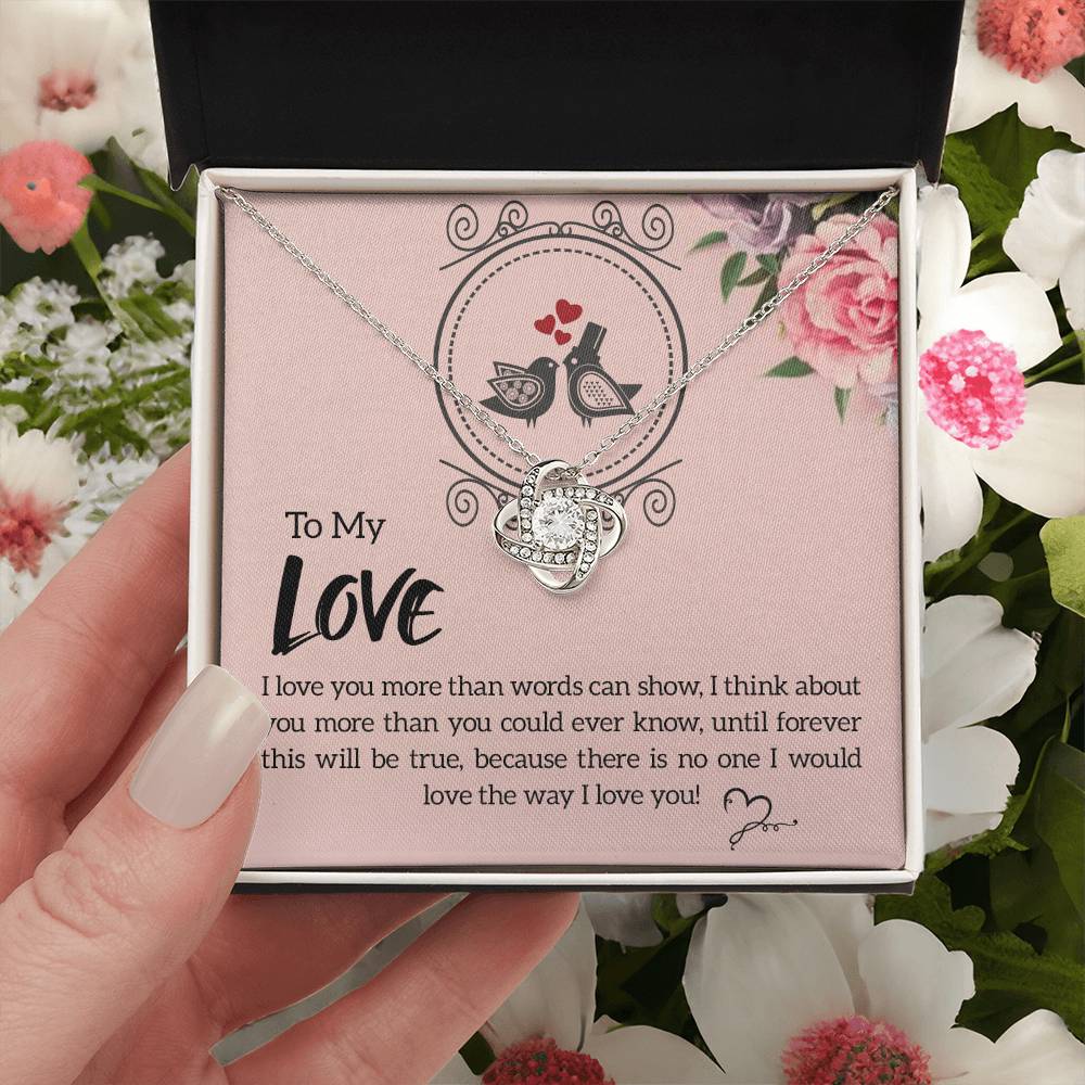 To My Girlfriend Necklace For Girlfriend Girlfriend Jewelry Girlfriend Gift Anniversary Gift For Girlfriend Love Knot Necklace