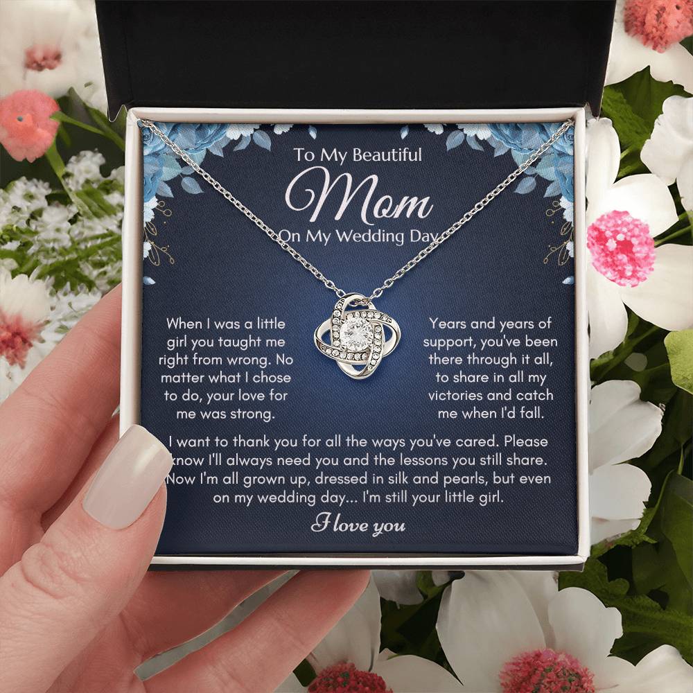 To My Mom On My Wedding Day Ne Love Knot Necklace