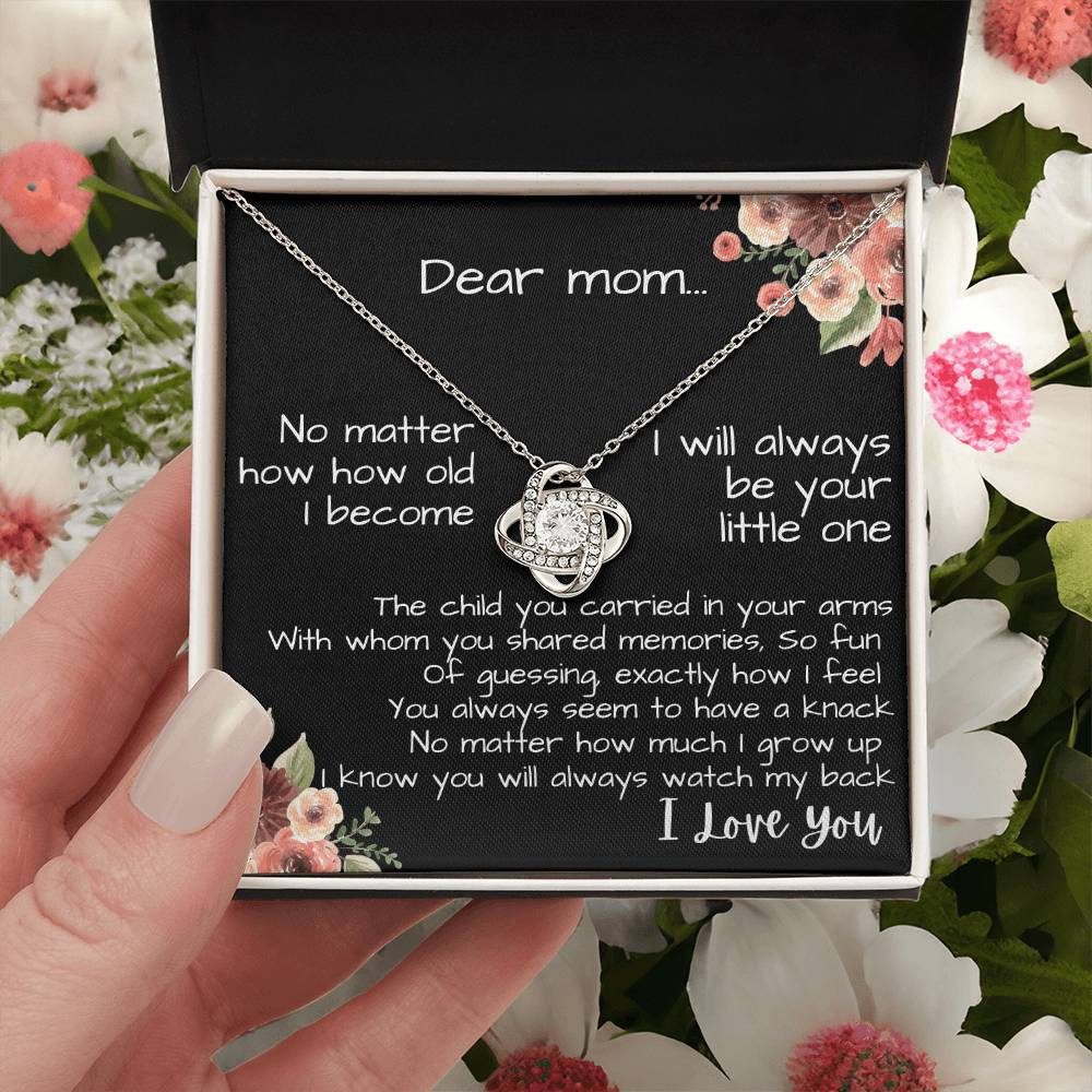 To My Mom Necklace Unique Gift From Daughter Or Son Mom Birthday Mother's Day Gift Love Knot Necklace