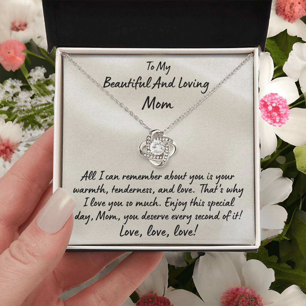 The Beautiful Love Knot Necklace For Mom On Mother's Day Love Knot Necklace