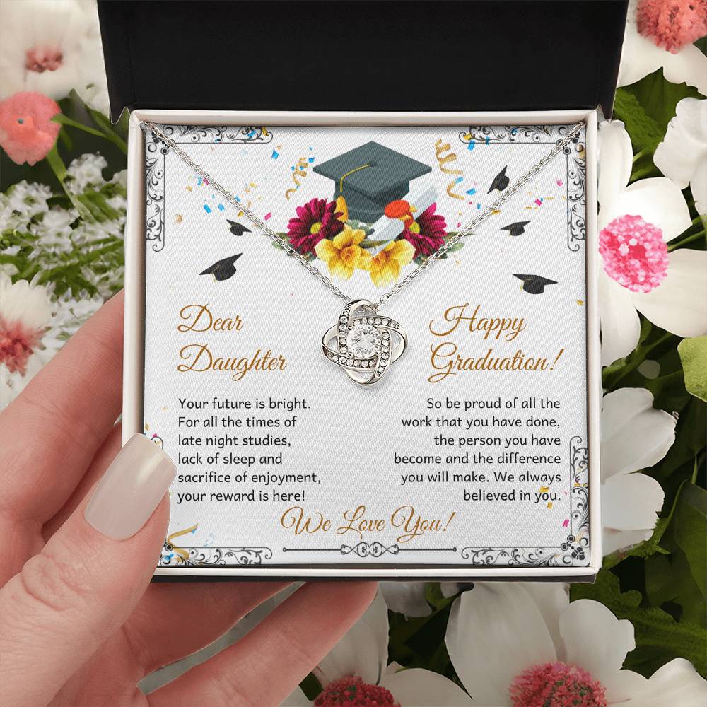 Dear Daughter - Happy Grad Love Knot Necklace
