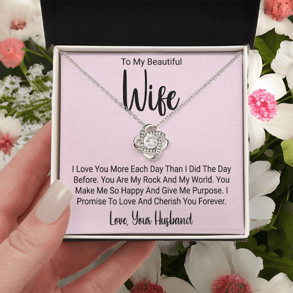 Love Knot Necklace - Gift For Wife Love Knot Necklace