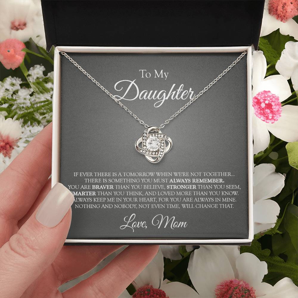 To My Daughter Necklace Gift For Daughter From Mom Daughter Mother Ne Love Knot Necklace