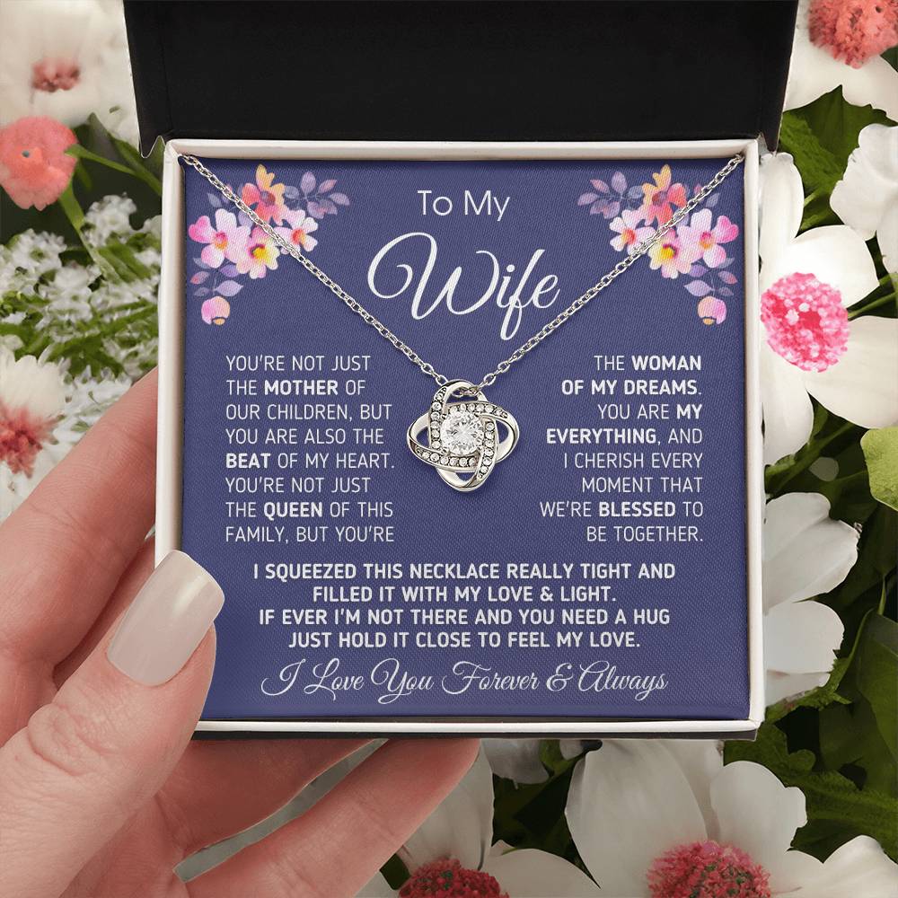 To My Wife Necklace Sentimental Gift For Wife From Husband Wife Birthday Anniversary Gift Love Knot Necklace