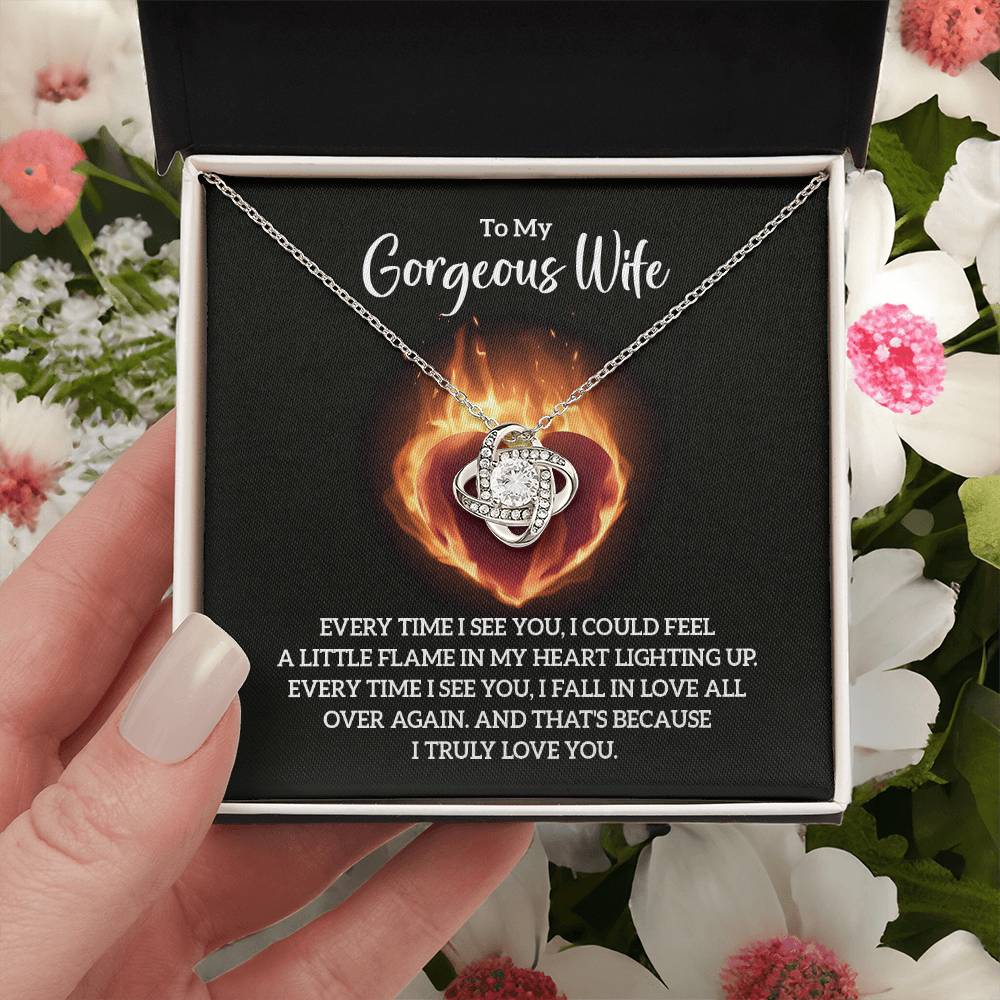 To My Wife Necklace Anniversary Gift For Wife Gift For Wife Wife Necklace Wife Birthday Gift Valentines Day Gift For Wife Love Knot Necklace