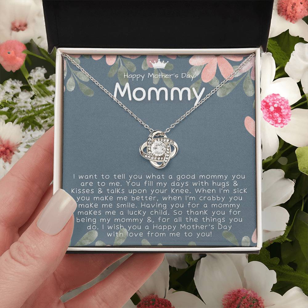 Mothers Day Gifts From Baby 1St Time Mothers Day Gift Mothers Day Necklace Gifts First Time Mom Mothers Day Gift From Baby - Love Knot Necklace