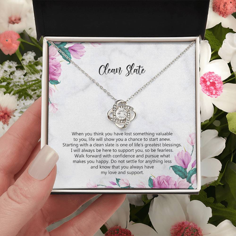 Starting Over Gift Breakup Necklace Divorcee Gift Idea New Beginnings Gift Cheer Up Gift Bad Breakup Gift Newly Single Gift Love Knot Necklace