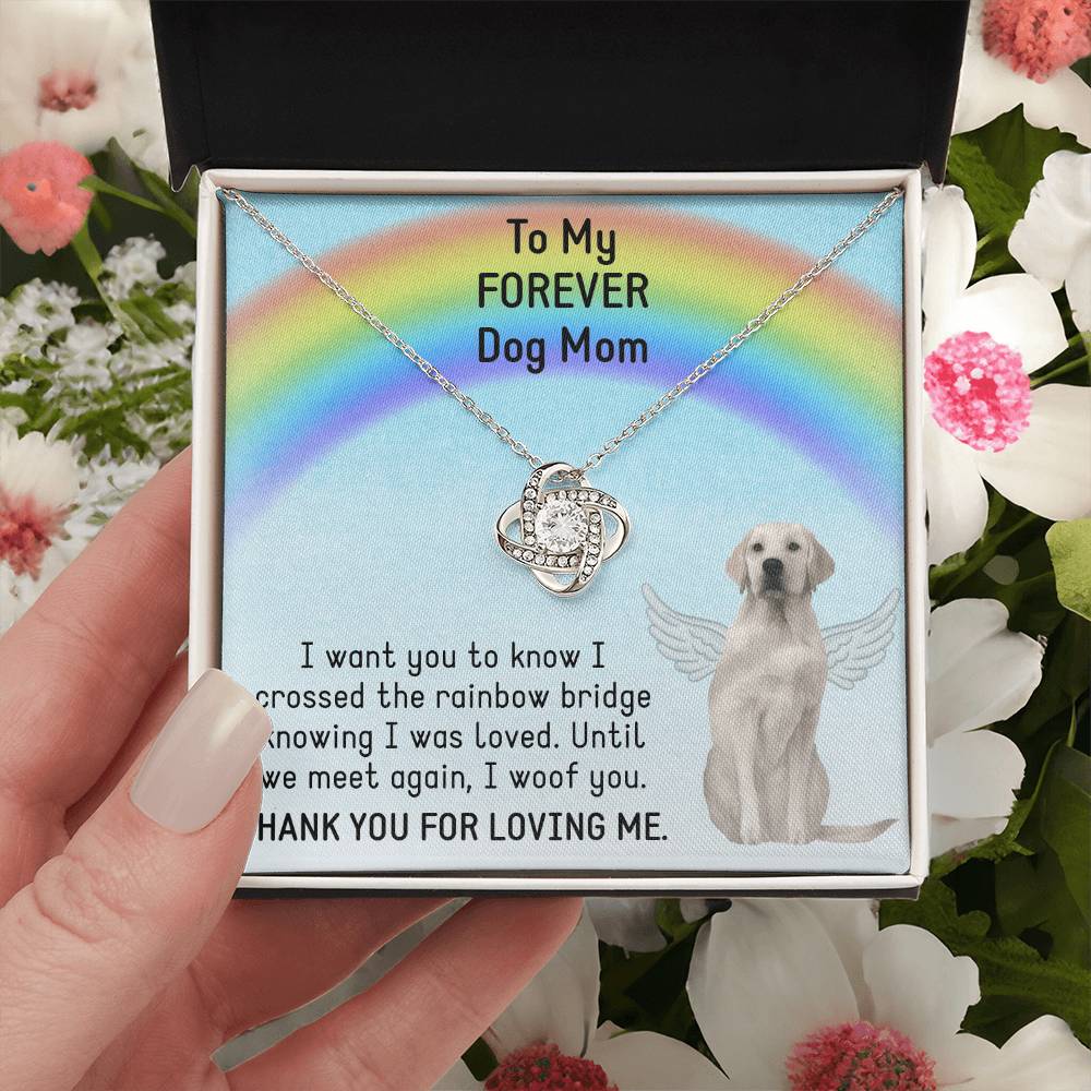 Labrador Retriever Rainbow Bridge Pet Memorial Jewelry Dog Passing Away Gift Passed Dog Gift Sympathy Gift Dog Death Pet Sympathy Gift Love Knot Necklace