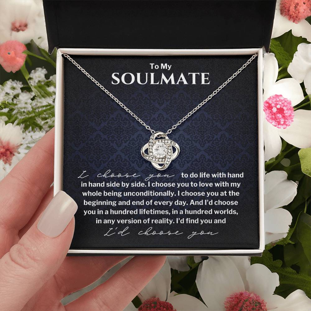 Soulmate - I Choose Love Knot Necklace