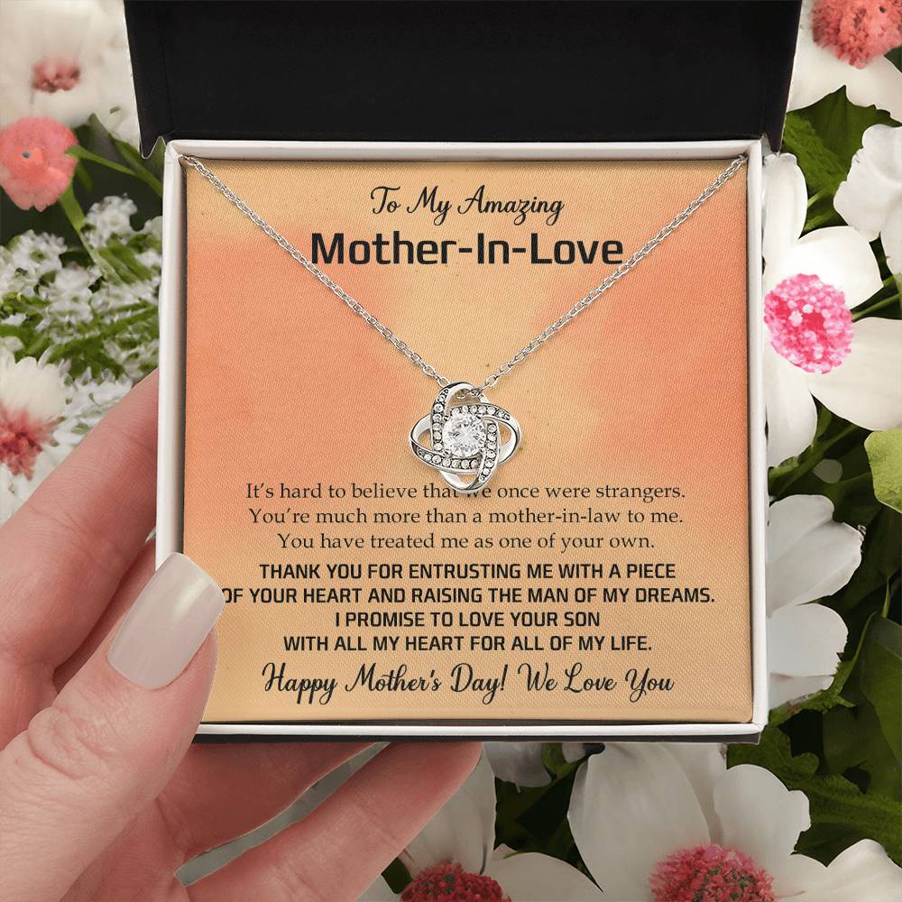 To My Mother-In-Law Love Knot Necklace Love Knot Necklace