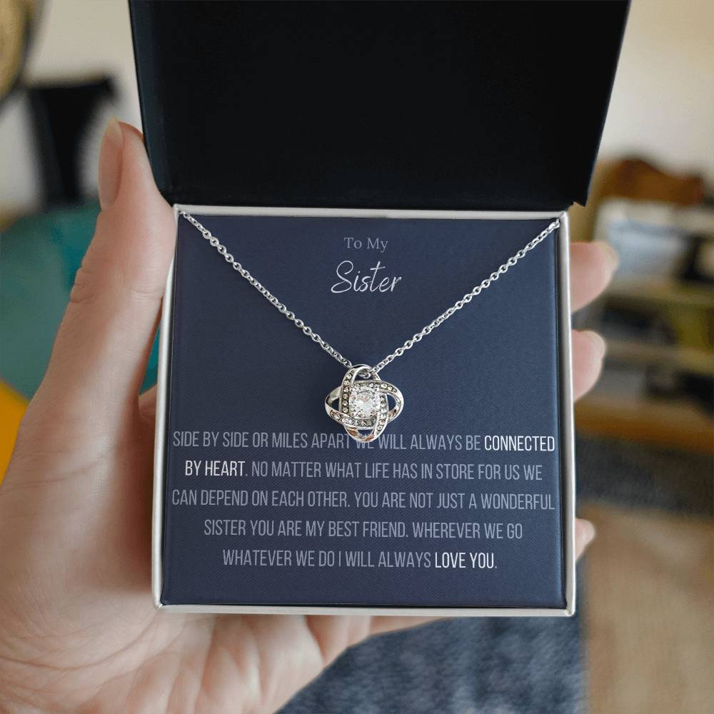 To My Sister - The Infinity Love Knot Necklace Love Knot Necklace