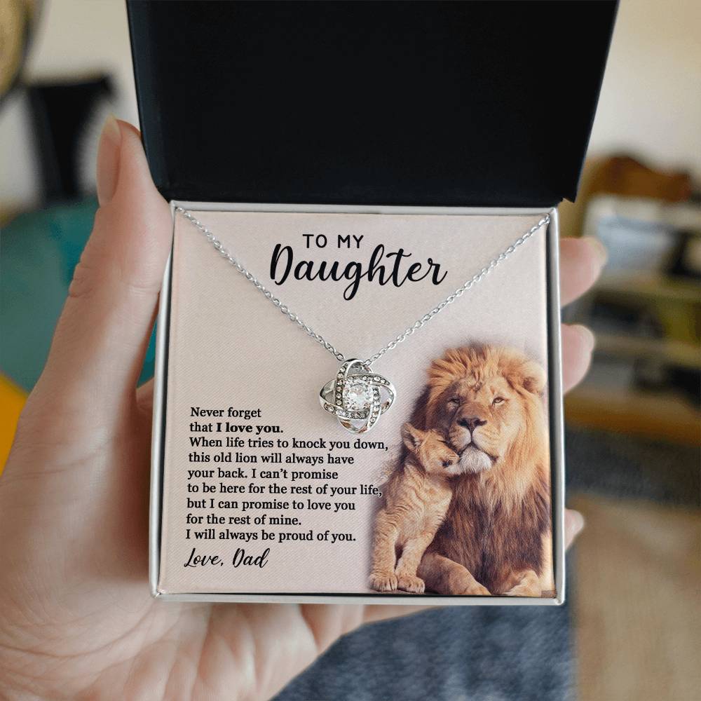 To My Daughter - Always proud of you - Love Knot Necklace