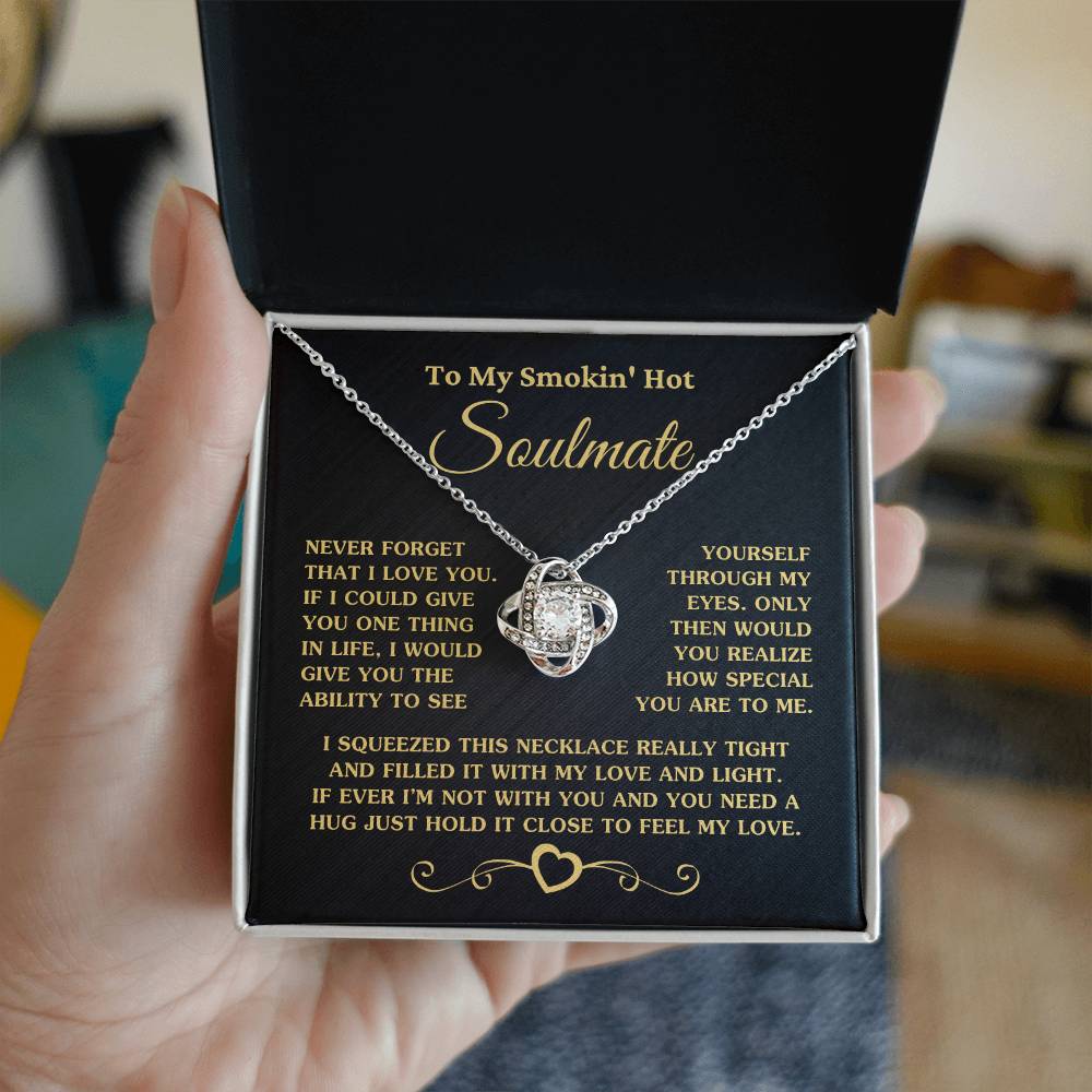 Gift For Soulmate How Special You Are To Me Gold Necklace Love Knot Necklace