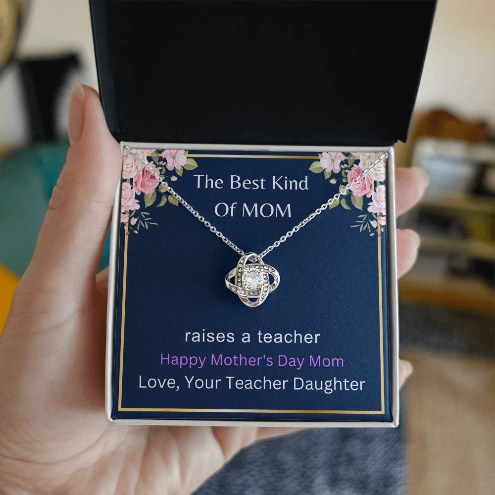 Teacher Mother's Day Mom Gifts - Love Knot Necklace