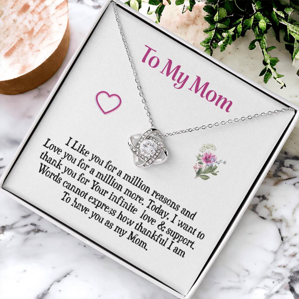 Gift For Mom - Love Knot Necklace Love Knot Necklace