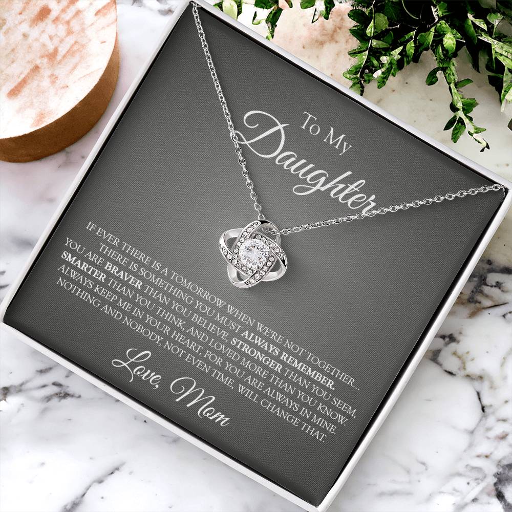 To My Daughter Necklace Gift For Daughter From Mom Daughter Mother Ne Love Knot Necklace