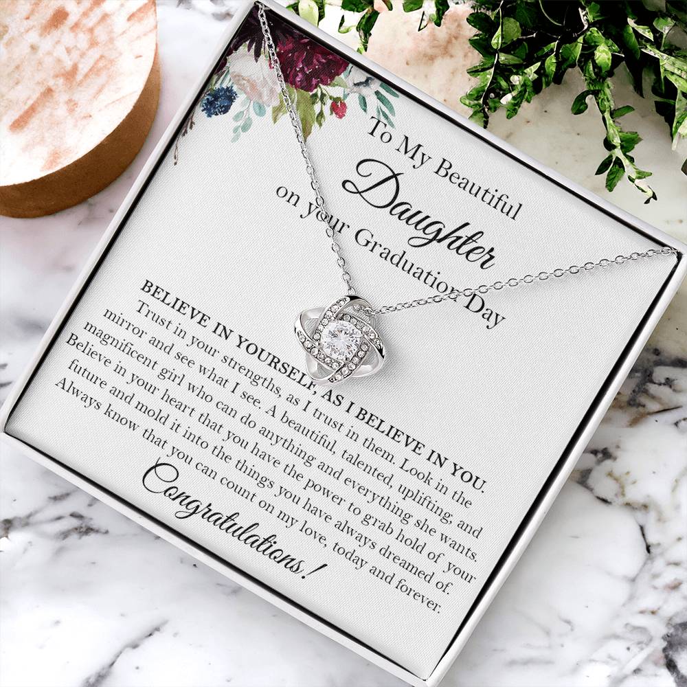 Graduation Gift For Daughter From Mom And Dad High School Masters Degree Graduation Sentimental Graduation Gift For Teenage Girl Love Knot Necklace